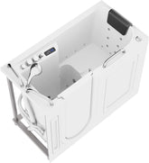 ANZZI Walk-in Bathtub 27'' x 53'' Left Drain Fully Loaded, Air Jets & Whirlpool Massage Jets, Hot Tub, Quick Fill, 6 Setting Handheld Shower Sprayer, Aromatherapy, Bath Pillow, LED Lights 2753FLWL